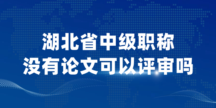 湖北省中级职称没有论文可以评审吗