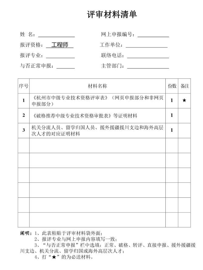 直接抄！2025年浙江职称评审材料填报参考！